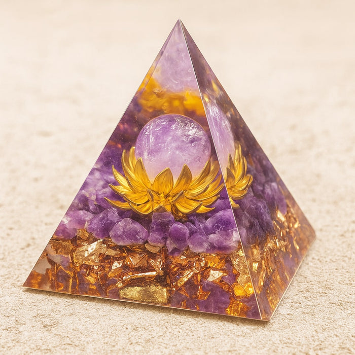 Orgonite "Divine Lotus" in Amethyst
