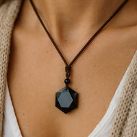"Star" Pendant in Black Obsidian 2