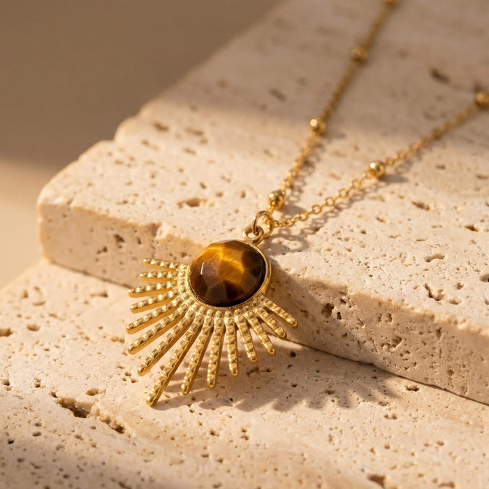 “Maya Sun” Pendant in Tiger's Eye