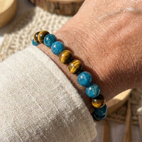 "New Momentum" Bracelet in Apatite & Tiger Eye 2