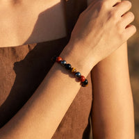 "Anchoring & Protection" Bracelet in Tourmaline, Red Jasper, Hematite & Tiger Eye 2