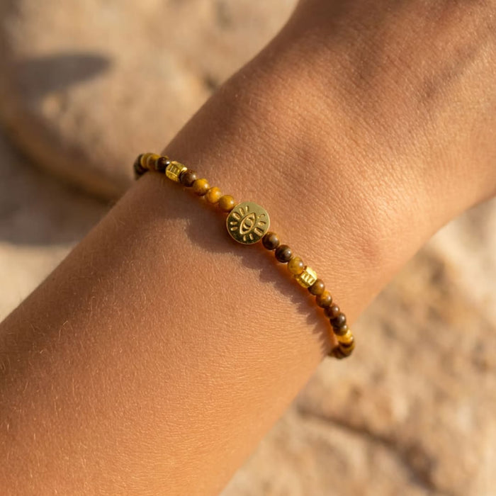 Protective Evil Eye Bracelet in Natural Stones