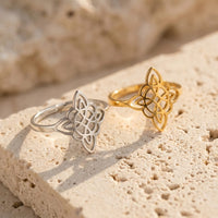 Bague Ajustable "Symbole de Protection" - Nœud de Sorcière 5