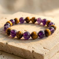 "Deliverance"-Armband aus Amethyst & Tigerauge 1
