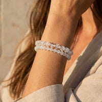 Bracelet "Éclats de Lumière" en Cristal de Roche Craquelé 4