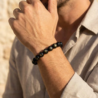 Bracelet "Halo de Lumière" en Obsidienne Dorée 4