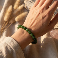 “Dhara” Bracelet in Nephrite Jade 2