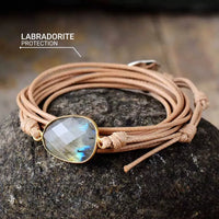 Bracelet « Bouclier de Lumière » en Labradorite 5