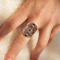 Verstellbarer Ring „Mandala-Blüte“ 4