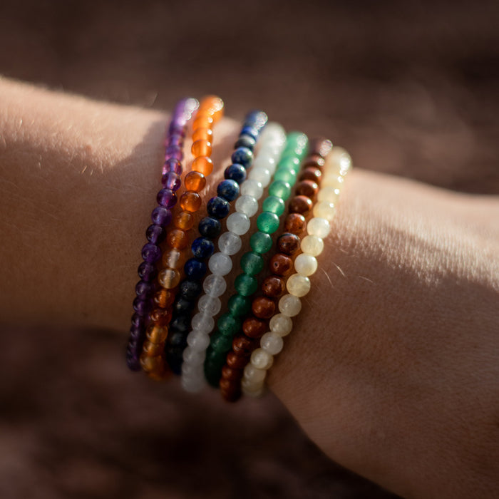 "Öffnung der 7 Chakren" Naturstein-Armband-Set