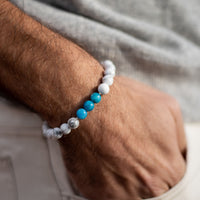 Bracelet "Motivation" en Apatite et Howlite 4