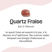 Armband "Amour Infini" aus Rosenquarz, Granat und Erdbeerquarz 7