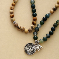 Mala-Armband "Gaia" aus Moosachat & Landschaftsjaspis 6