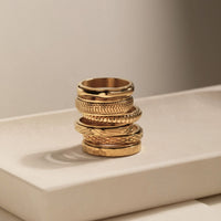 gold spinning molten ring 4