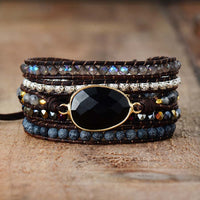 "Meistersymbol" Wickelarmband aus Onyx 1