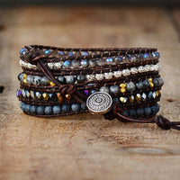 "Meistersymbol" Wickelarmband aus Onyx 4