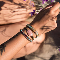 Rhodochrosit-Wickelarmband „Weichheit des Herzens“ 5