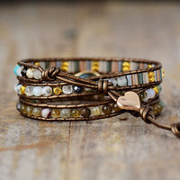 Bracelet enroulé labradorite « Protection symbolique » 4