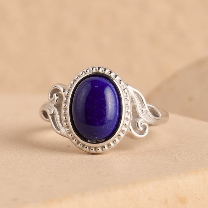 Adjustable Ring "Celestial Harmony" in Lapis Lazuli