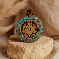 Metatron Orgone Pendant in Turquoise 1