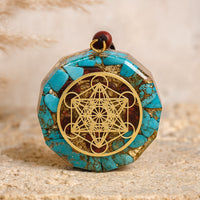 Metatron Orgonite Pendant in Turquoise 3