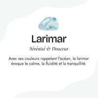Bague ajustable « Lagune Intérieure » en pierre de Larimar 5