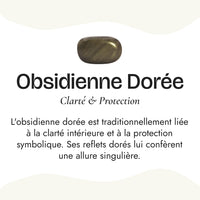"Buddhistisches" Mala-Armband aus schwarzem und goldenem Obsidian 5