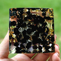 Orgonit "Galaxy" aus Amethyst & Schwarzem Obsidian 4