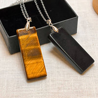 Anhänger "Eleganz & Kraft" aus Tigerauge oder schwarzem Obsidian 8