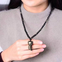 Pendentif "Renard Sage" en Obsidienne Dorée 2
