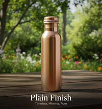 Special Edition Plain Copper Water Bottle | Smooth Matte Finish for Pure Hydration 1