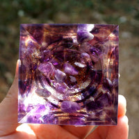 Orgonite "Lâcher prise" en Améthyste et Quartz fumé 4